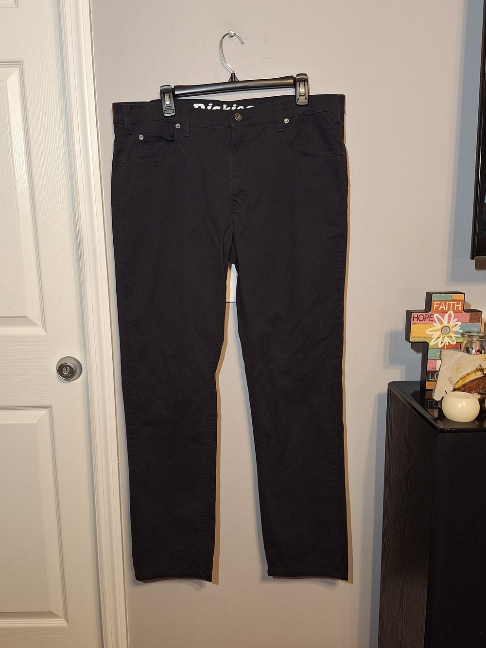 Dickies Men's Black Slim Straight-Leg Jeans